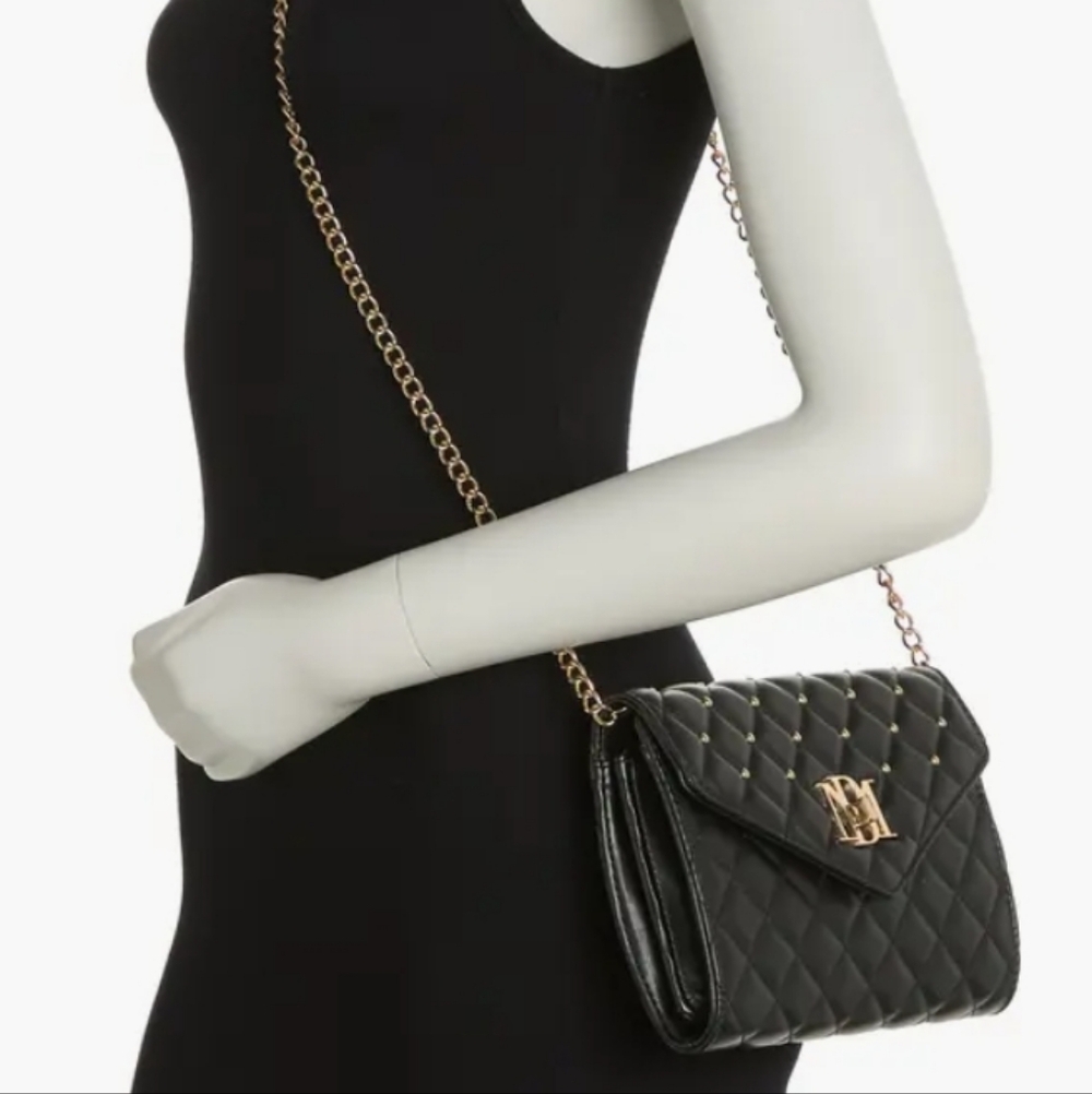Badgley Mischka diamond quilted crossbody bag vegan leather. NWT - Picture 2 of 5